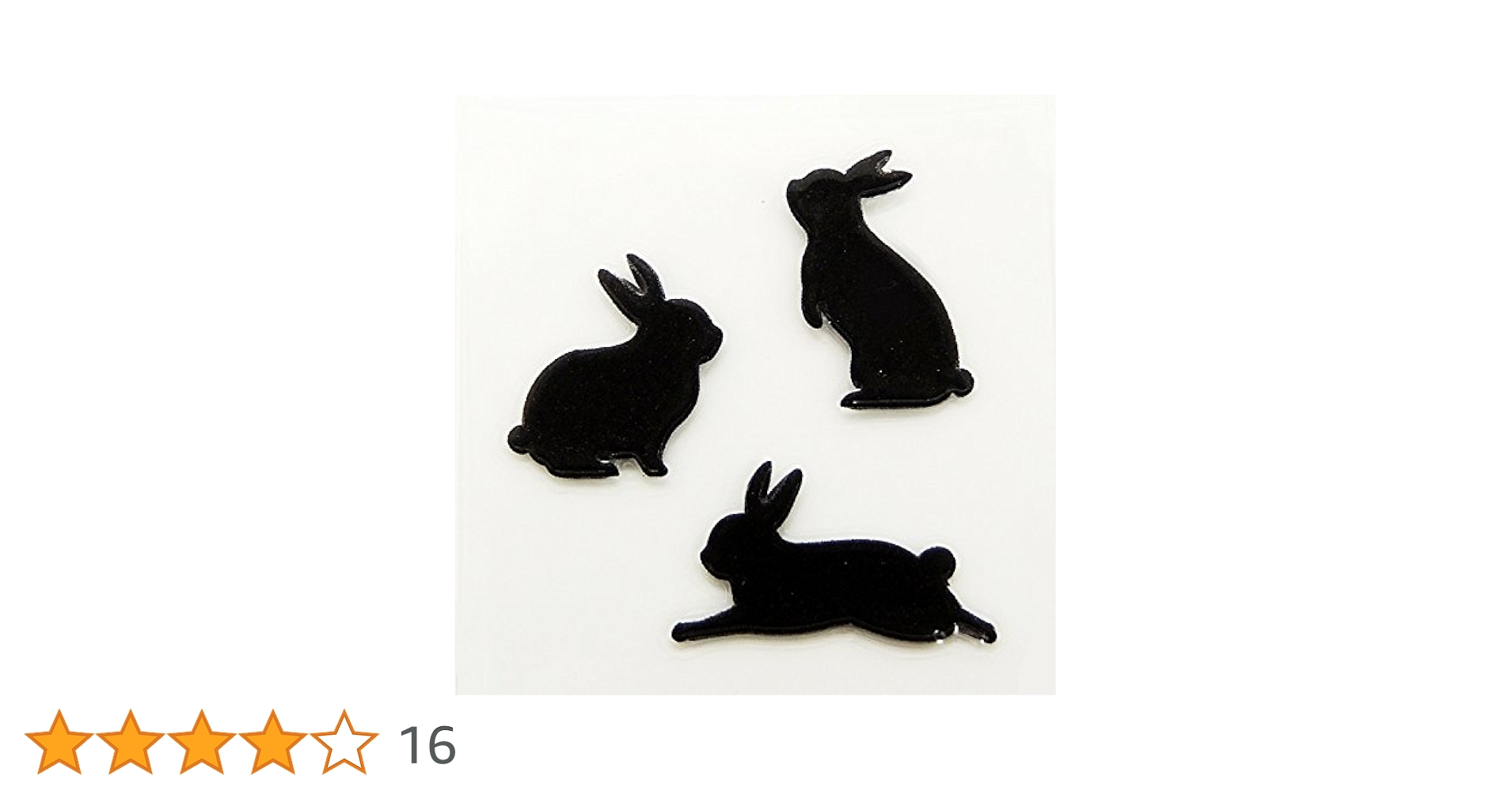 Amazon.co.jp: 蒔絵シール ANIMAL 「ウサギB（3匹） 黒」 : おもちゃ